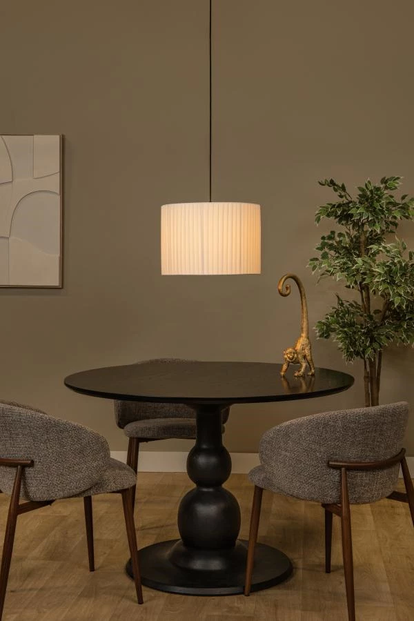 Lucide FOLD - Pendant light - Ø 40 cm - 1xE27 - White - atmosphere 1
